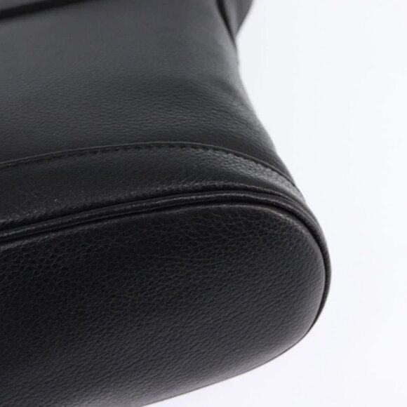 SAINT LAURENT Shoulder Bag Leather Black Gold Auth 148350 - Picture 5 of 16